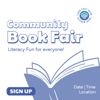 Community Book Fair Instagram Post Design