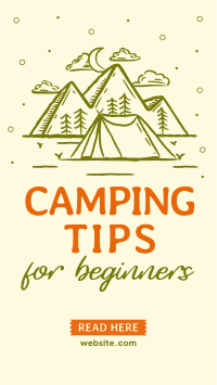 Camping Facebook Story example 1