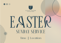 Easter Sunday Service Postcard Image Preview