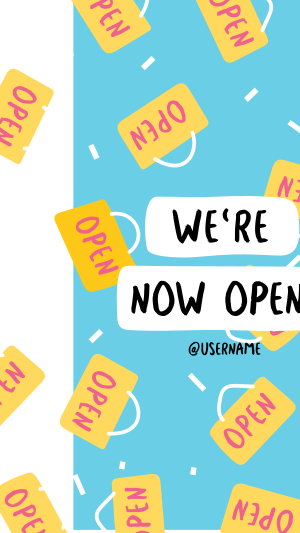 We're Open Pattern Instagram Story Image Preview