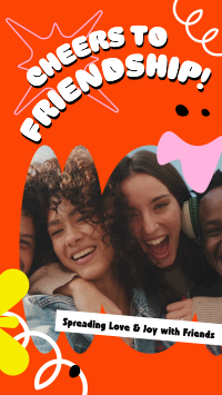 Abstract Friendship Greeting Instagram Story Design