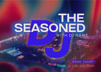 Seasoned DJ Booking Postcard