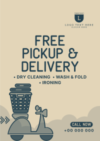 Laundry Pickup and Delivery Poster