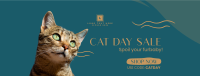 Cat Day Sale Facebook Cover Design