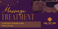 Spa Massage Treatment Twitter Post