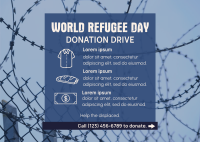 World Refugee Day Donation Drive Postcard