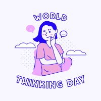 Woman Thinking Day Instagram Post Design