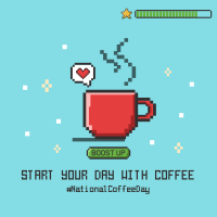 Coffee Day Pixel Instagram Post