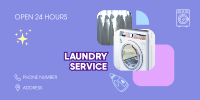 24 Hours Laundry Service Twitter Post