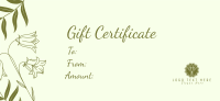 Beauty Gift Certificate example 2