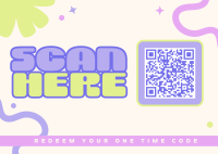 Quirky QR Discount Deal Postcard