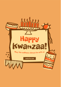 Kwanzaa Doodle Flyer Design
