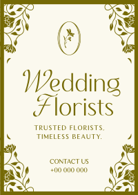 Elegant Wedding Florist Poster