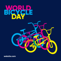 World Bicycle Day CMYK Instagram Post