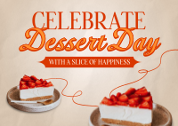 Dessert Day Cake Postcard Design