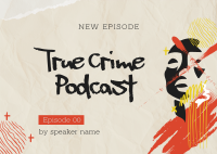 True Crime Podcast Postcard