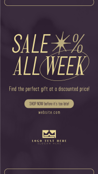 Minimalist Week Sale Facebook Story