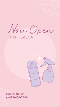 Hair Salon Opening Facebook Story