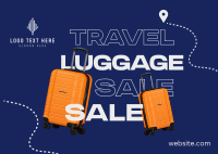 Travel Luggage Sale Postcard