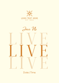 Simple Live Announcement Poster