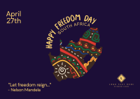 South African Freedom Day Postcard