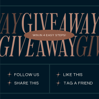 Elegant Minimal Giveaway Instagram Post Image Preview