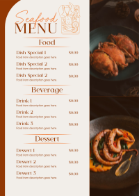 Minimal Seafood Restaurant  Menu