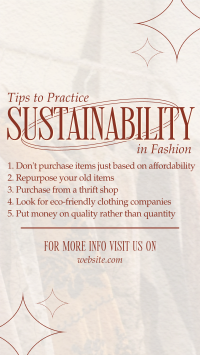 Sustainable Fashion Tips Instagram Reel