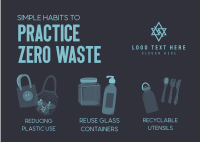 Simple Habits to Zero Waste Postcard