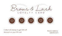 Brows and Lash Business Card