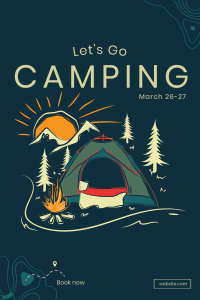 Campsite Sketch Pinterest Pin Design