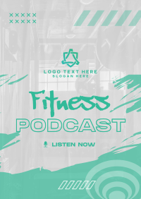 Grunge Fitness Podcast Flyer