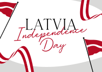 Latvia Independence Flag Postcard