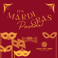 Mardi Gras Masks Linkedin Post