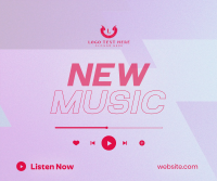 Bright New Music Announcement Facebook Post Design