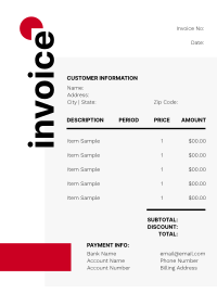 Product Invoice example 4