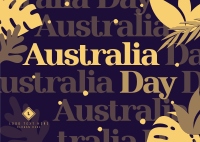 Australia Day Pattern Postcard