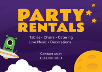 Party Rentals For Kids Postcard