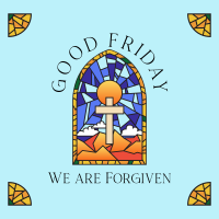Good Friday Stained Glass Instagram Post
