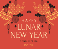 Beautiful Ornamental Lunar New Year Facebook Post