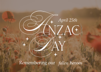 Anzac Day Remembrance Postcard