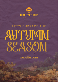 Autumn Days Greeting Poster