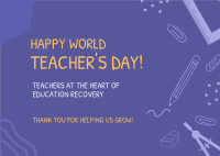 Happy Teacher's Day Postcard