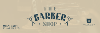 Hipster Barber Shop Twitter Header Image Preview