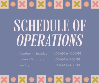 Floral Operating Hours Facebook Post