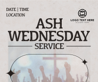 Retro Ash Wednesday Service Facebook Post