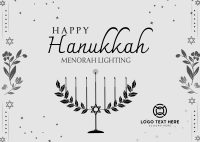 Hanukkah Lily Postcard Design