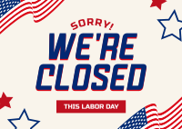 Labor Day Hours Postcard