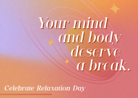 Celebrate Relaxation Day Postcard