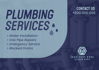 Plumbing Service Postcard example 1